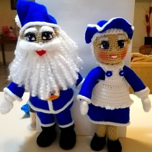 Hand made knitted dolls